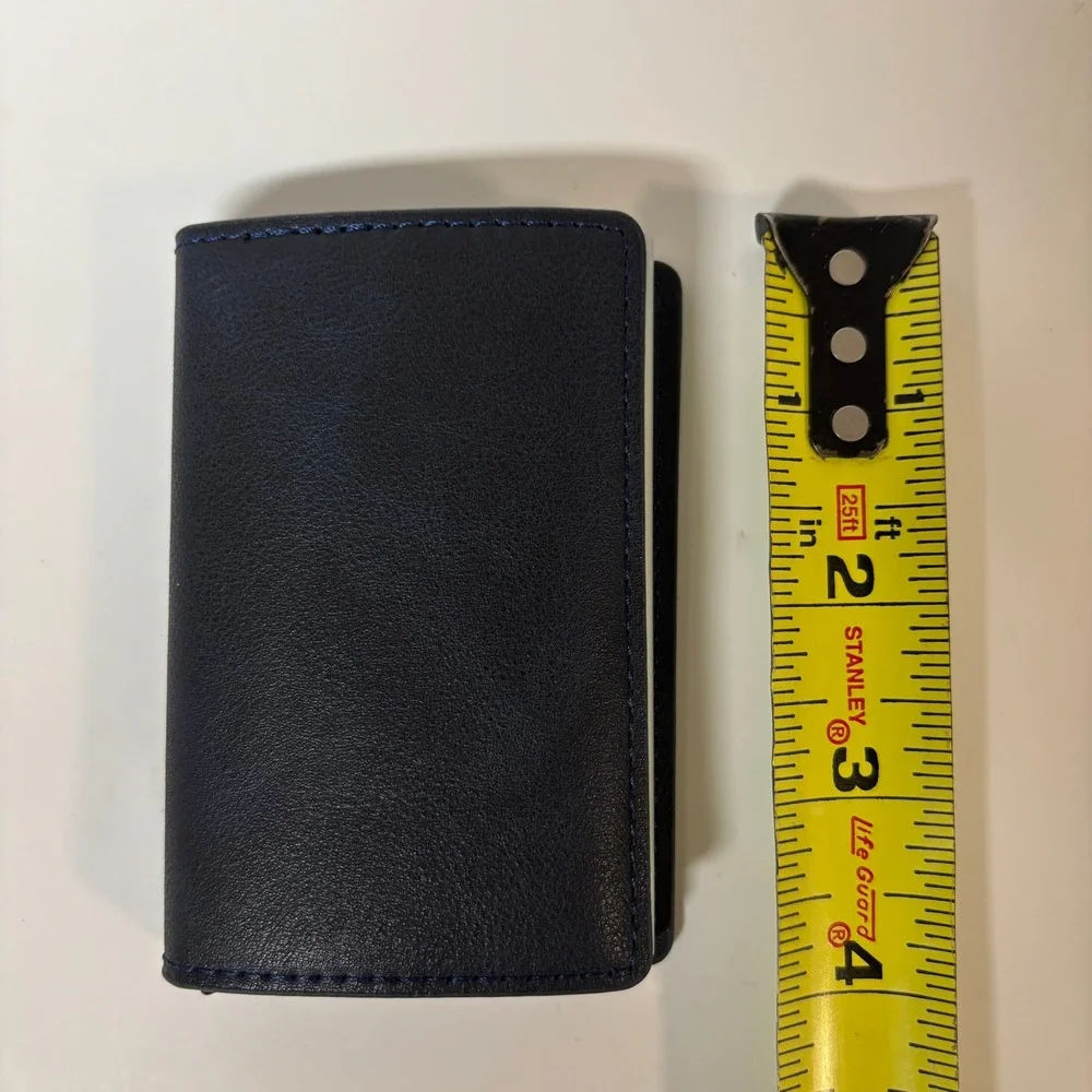 SIMPL Toggl Navy Blue Leather Pop Up Card Holder Minimalist Wallet